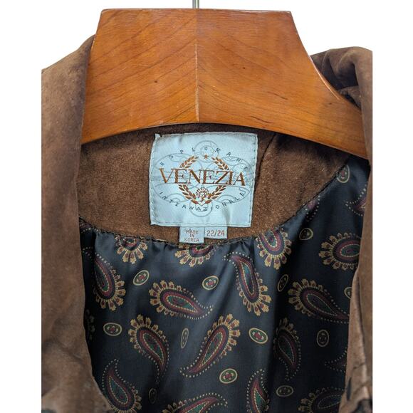 Vintage Brown Suede Jacket Men’s XL Snap Close Dark Academia Heritage Workwear - Picture 3 of 9